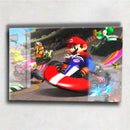 Quadro Metalizado Super Mario Kart Game Placa Decorativa Brilhante