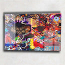 Quadro Metalizado One Piece Wano Personagens Anime Placa Decorativa Brilhante