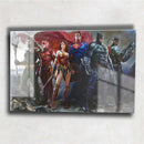 Quadro Metalizado Liga Da justiça Superman Batman Decorativa Brilhante