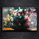 Quadro Metalizado Demon Slayer Tanjiro Anime Placa Decorativa Brilhante