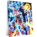 Quadro Metálico Goku e Vegeta IA Art Anime Dragon Ball Full HD