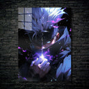 Quadro Metálico Satoru Gojo Anime Jujutsu Kaisen IA Art Full HD 02