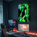 Quadro Metálico Zoro Santoryu IA Art Anime One Piece Full HD