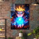 Quadro Metálico Rasengan Naruto IA Art Anime Full HD Brilhante