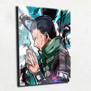 Quadro Metalizado Shikamaru Naruto Anime Placa Decorativa Brilhante