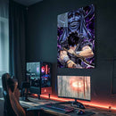 Quadro Metálico Sung Jin-woo Estátua Deus IA Art Anime Solo Leveling Full HD Brilhante