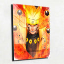 Quadro Metalizado Naruto Modo Sábio dos Seis Caminhos Art Placa Decorativa Brilhante