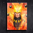 Quadro Metalizado Naruto Modo Sábio dos Seis Caminhos Art Placa Decorativa Brilhante