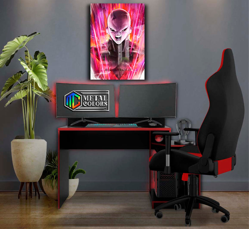 Quadro Metalizado Jiren Art Dragon Ball super Placa Decorativa Brilhante