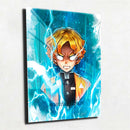 Quadro Metalizado Zenitsu Art Demon Slayer Placa Decorativa Brilhante