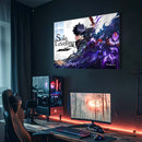 Quadro Metálico Sung Jin-woo IA Art Anime Solo Leveling Full HD Brilhante Pôster