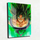 Quadro Metalizado Broly Art Dragon Ball super Placa Decorativa Brilhante