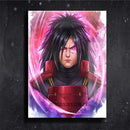 Quadro Metalizado Uchiha Madara Art Naruto Placa Decorativa Brilhante