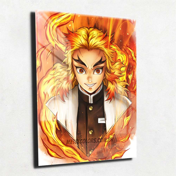 Quadro Metalizado Zenitsu Art Demon Slayer Anime Placa Decorativa Bril