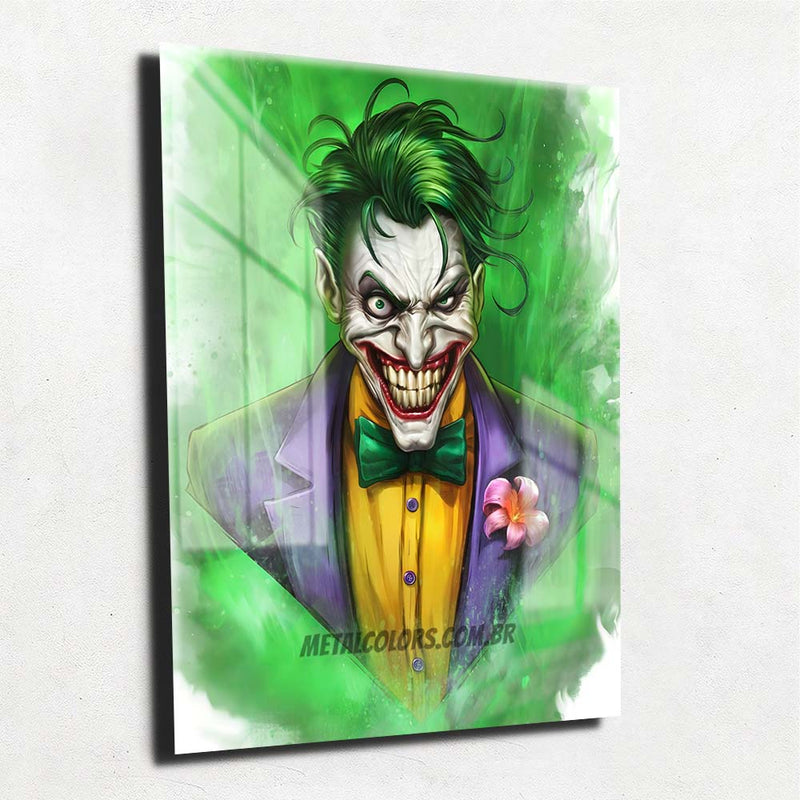 Quadro Metalizado Coringa Art Joker Decorativa Brilhante