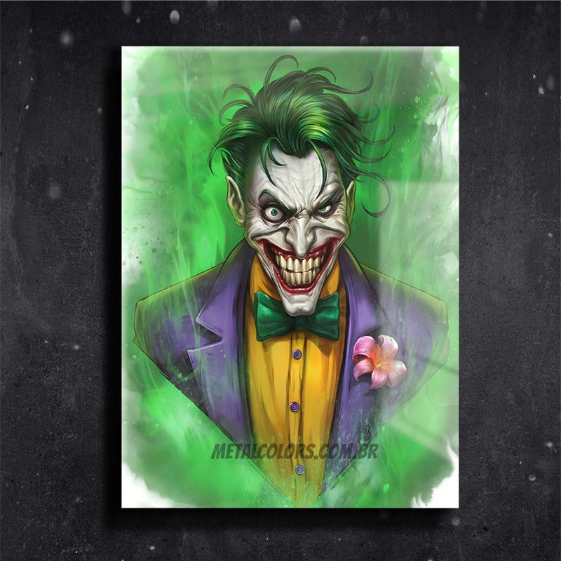 Quadro Metalizado Coringa Art Joker Decorativa Brilhante