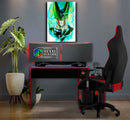 Quadro Metalizado Cell Dragon Ball Z Anime Placa Decorativa Brilhante