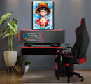 Quadro Metalizado Luffy One Piece Placa Decorativa Brilhante