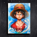 Quadro Metalizado Luffy One Piece Placa Decorativa Brilhante