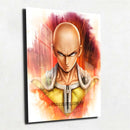 Quadro Metalizado Saitama One Punch Man Anime Placa Decorativa Brilhante