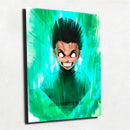 Quadro Metalizado Rock Lee Portões Abertos Naruto Anime Placa Decorativa Brilhante