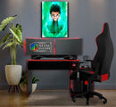Quadro Metalizado Rock Lee Portões Abertos Naruto Anime Placa Decorativa Brilhante