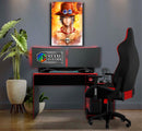 Quadro Metalizado Ace One Piece Anime Placa Decorativa Brilhante