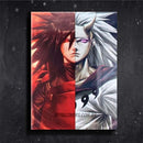 Quadro Metalizado Madara Uchiha Rikudou Anime Placa Decorativa Brilhante