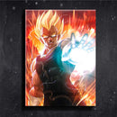 Quadro Metalizado Majin Vegeta Dragon ball Anime Placa Decorativa Brilhante