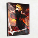 Quadro Metalizado Deidara Akatsuki Anime Placa Decorativa Brilhante