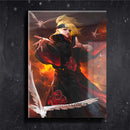 Quadro Metalizado Deidara Akatsuki Anime Placa Decorativa Brilhante