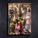 Quadro Metalizado Power Rangers Art Placa Decorativa Brilhante