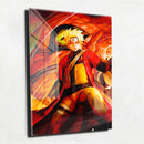 Quadro Metalizado Naruto modo Sennin Anime Placa Decorativa Brilhante