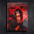 Quadro Metalizado Uchiha Itachi Naruto Anime Placa Decorativa Brilhante
