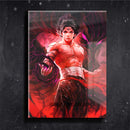 Quadro Metalizado Hiei Yu Yu Hakusho art Placa Decorativa Brilhante