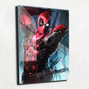 Quadro Metalizado Deadpool art Placa Decorativa Brilhante