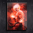Quadro Metalizado Goku Ssj art Dragon Ball Z Placa Decorativa Brilhante