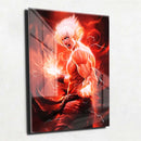 Quadro Metalizado Goku Ssj art Dragon Ball Z Placa Decorativa Brilhante