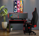 Quadro Metalizado Naruto Sasuke Sakura Evolução Placa Decorativa Brilhante