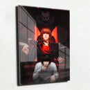 Quadro Metalizado Death Note Kira L  Anime Placa Decorativa Brilhante