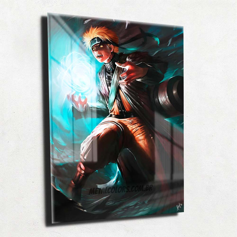 Quadro Metalizado Naruto seninn Anime Placa Decorativa Brilhante