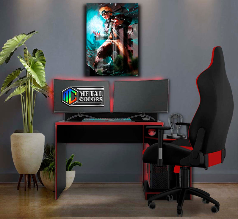 Quadro Metalizado Naruto seninn Anime Placa Decorativa Brilhante