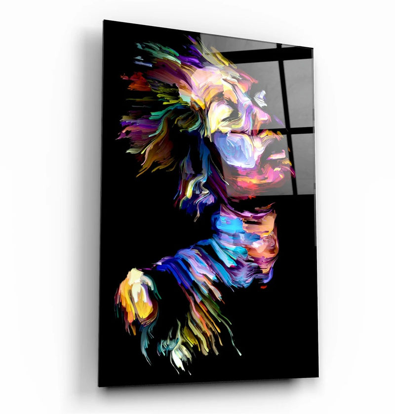 Quadro Metalizado Pintura Color Homem Afro