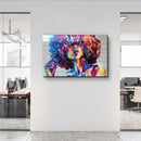 Quadro Metalizado Pintura Color Moderno Mulher