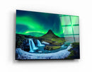 Quadro Metalizado Aurora Boreal Paisagem