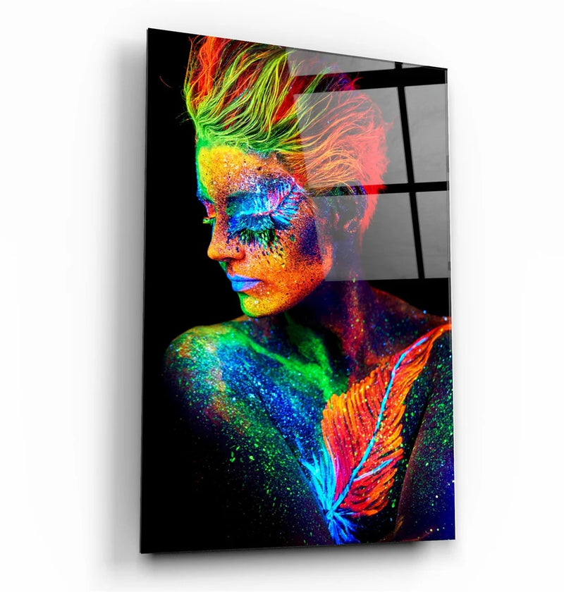 Quadro Metalizado Moderno Decoração Have Mulher Colorido