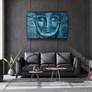 Quadro Metalizado Buda Azul Decoração Mantra