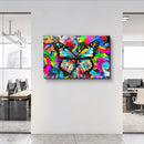 Quadro Metalizado Borboleta Color Decoração