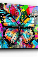 Quadro Metalizado Borboleta Color Decoração