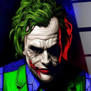 Quadro Metalizado Moderno Decoração Coringa Black Joker Colorido
